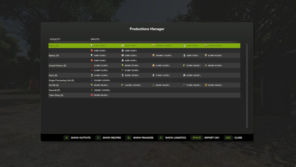 Productions Manager v 1.0.0.1
