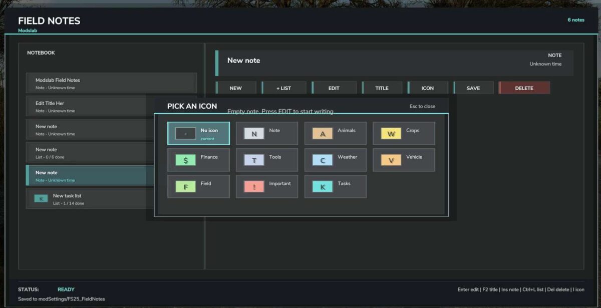 Field Notes v 1.3