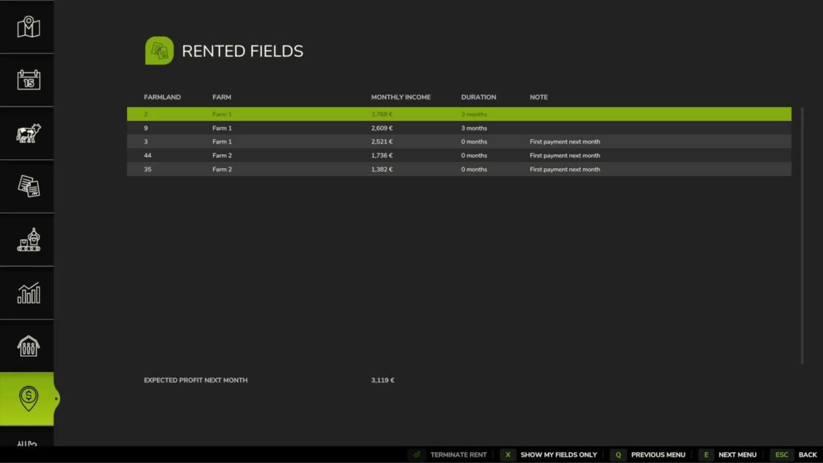 Rent Your Field v 1.0