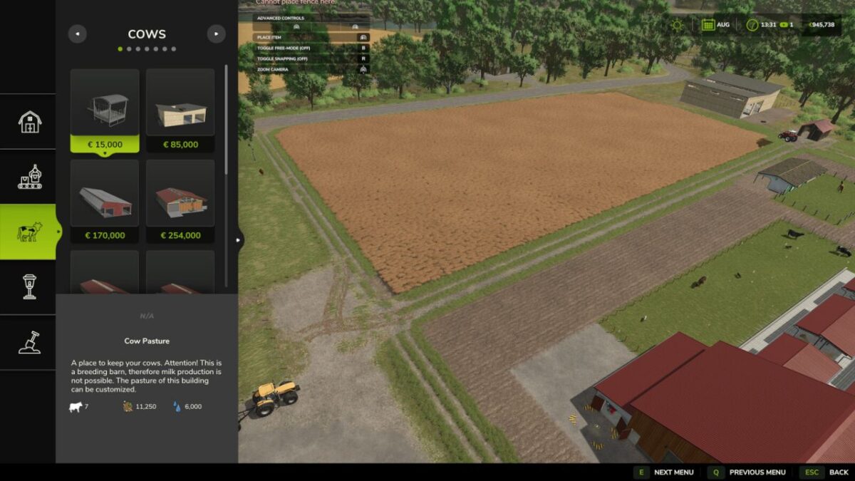Build Menu: Husbandry Storage Info v 1.0