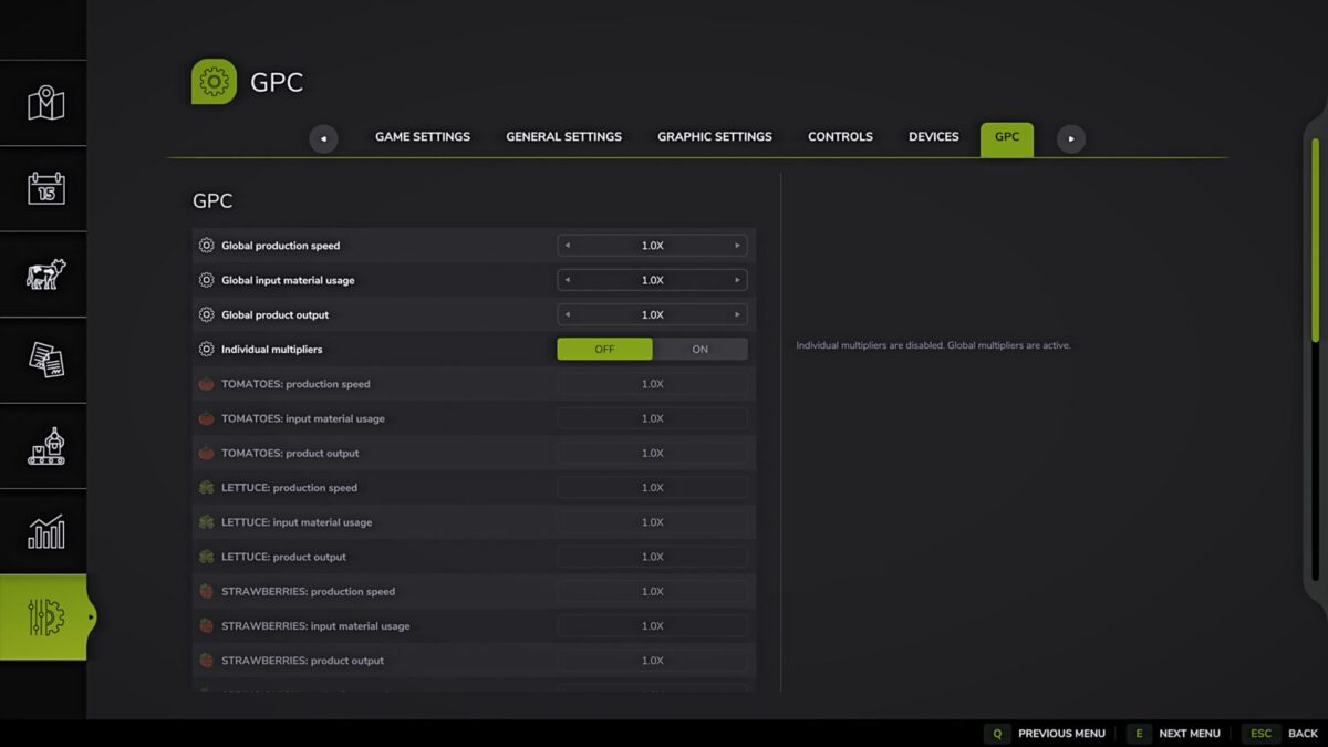 Greenhouse Production Control v 1.0