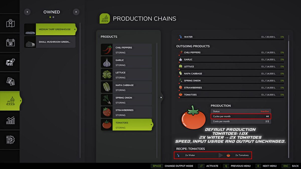 Greenhouse Production Control v 1.0