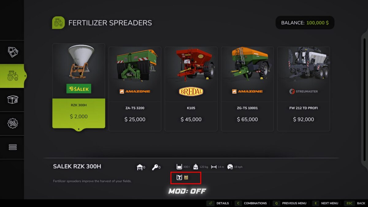 Lime Support for Fertilizer Spreaders v 1.0