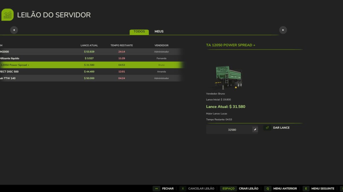 Server Auction v 1.0