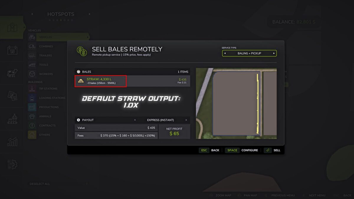 Straw Output Control v 1.0