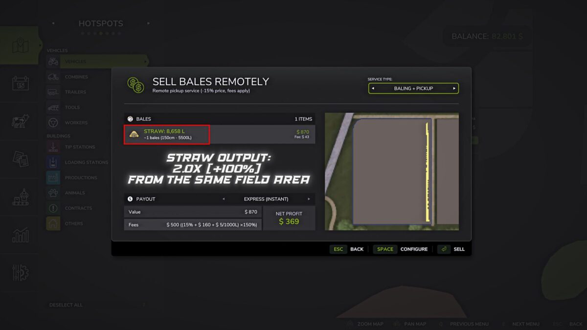 Straw Output Control v 1.0