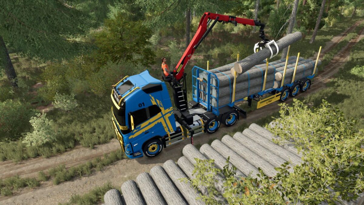 Volvo FH 16 Forestry Z-Crane Semi Trucks Pack v 1.0.0.3