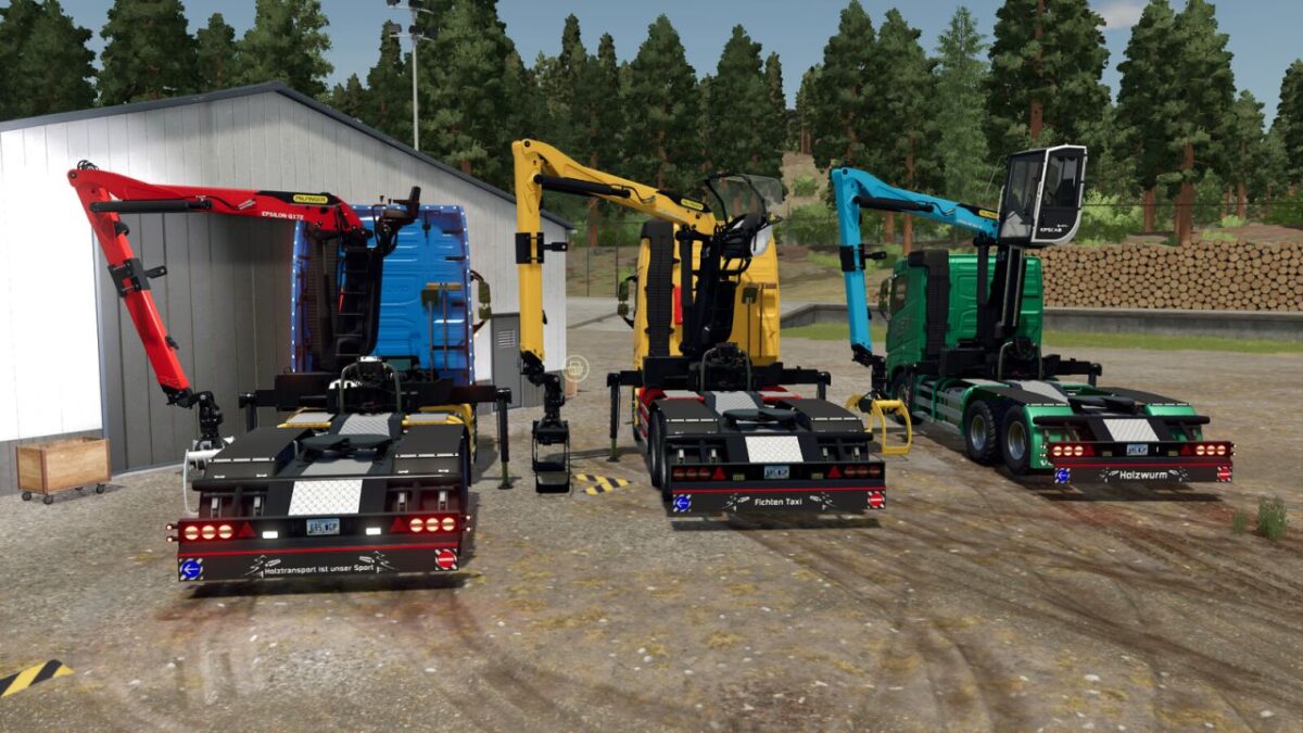 Volvo FH 16 Forestry Z-Crane Semi Trucks Pack v 1.0.0.3