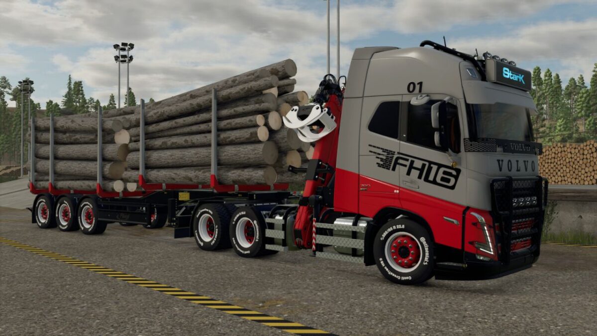 Volvo FH 16 Forestry Z-Crane Semi Trucks Pack v 1.0.0.3