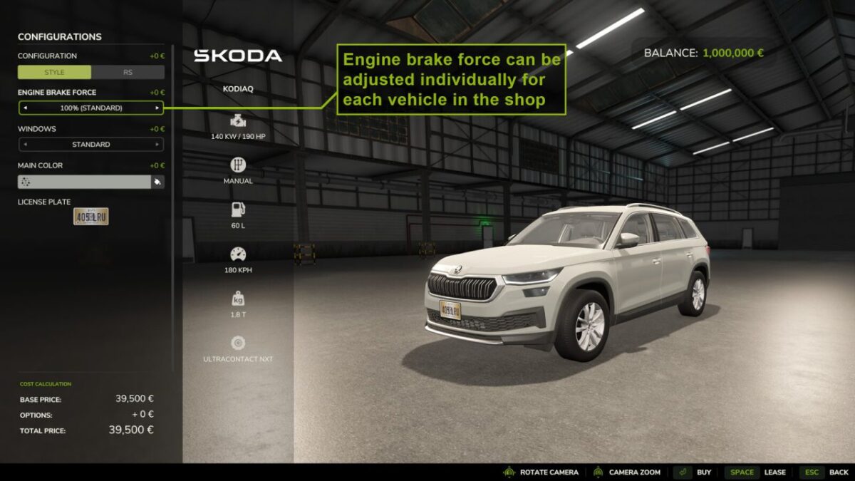 Adjustable Engine Brake Force v 1.0
