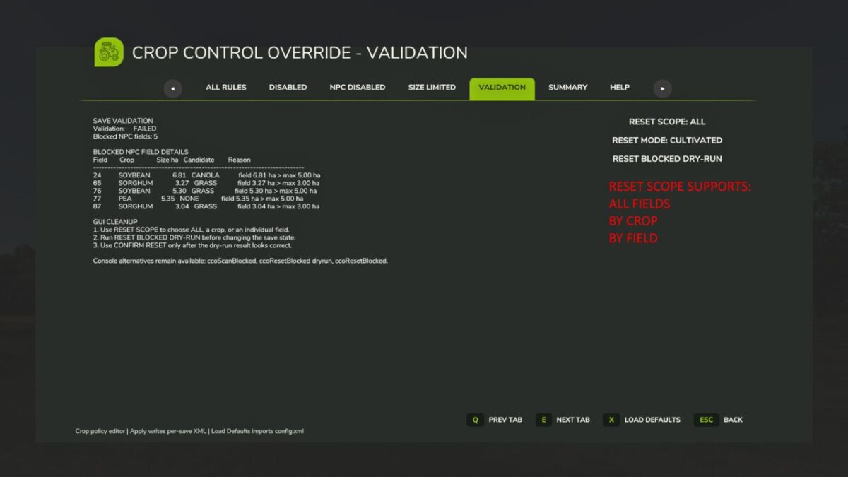 Crop Control Override v 2.0.3.5