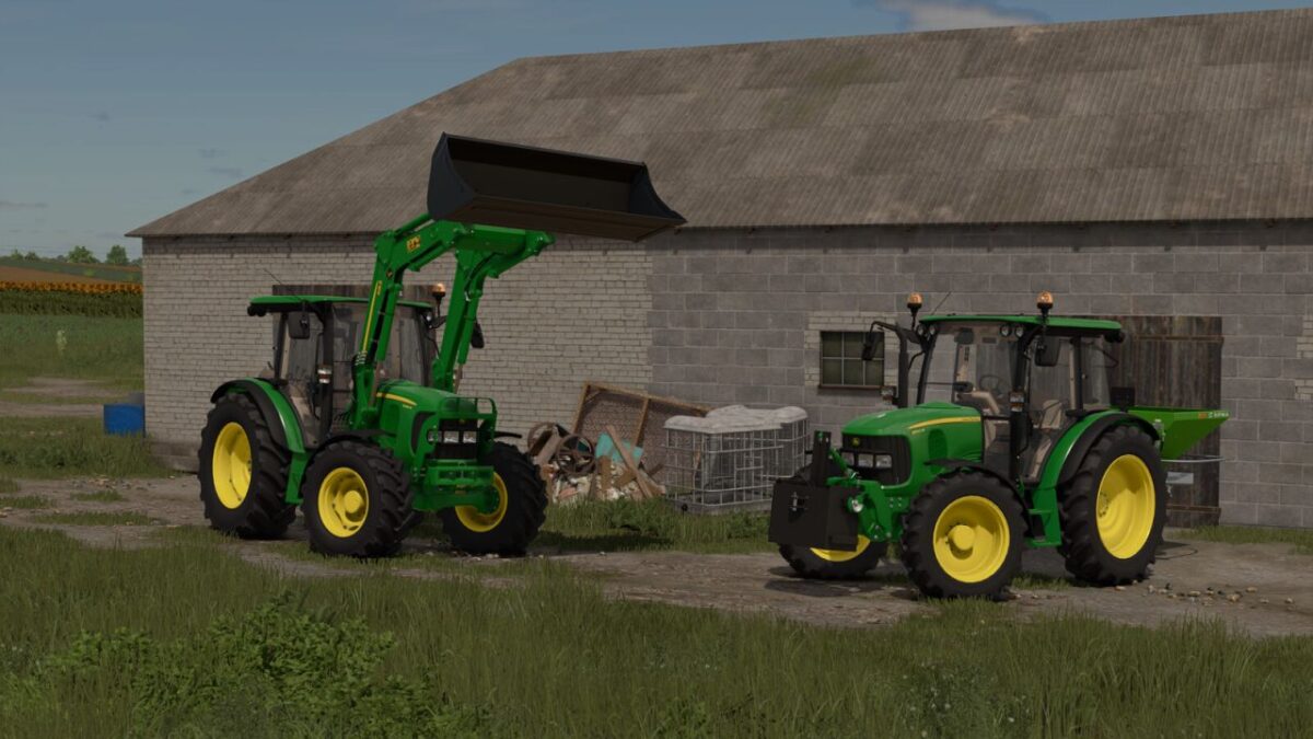 John Deere 5R + 583 v 1.0