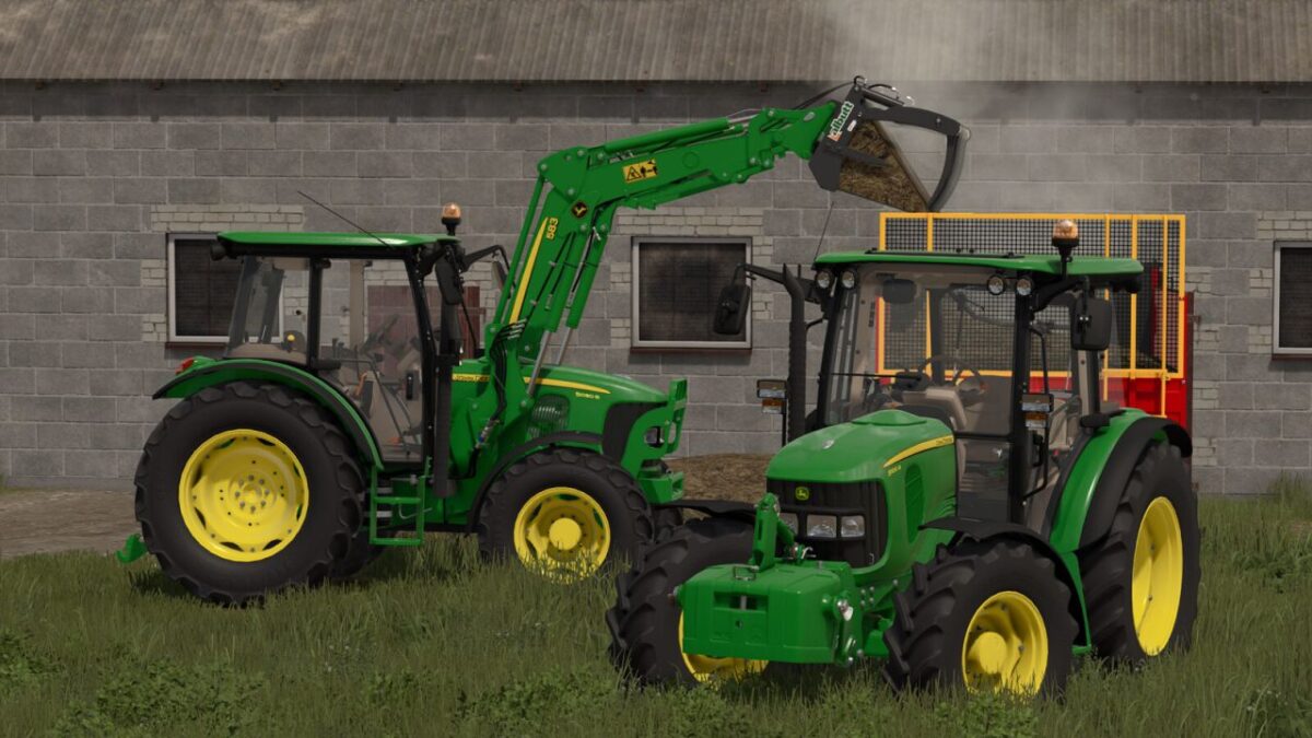 John Deere 5R + 583 v 1.0