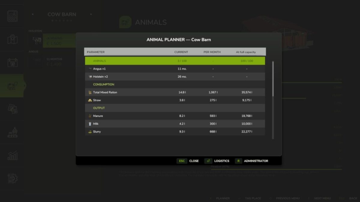 Animal Planner v 1.0
