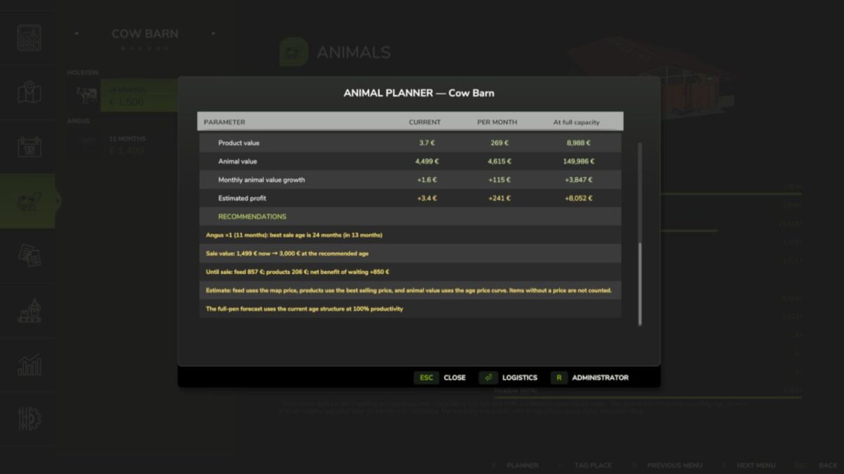 Animal Planner v 1.0