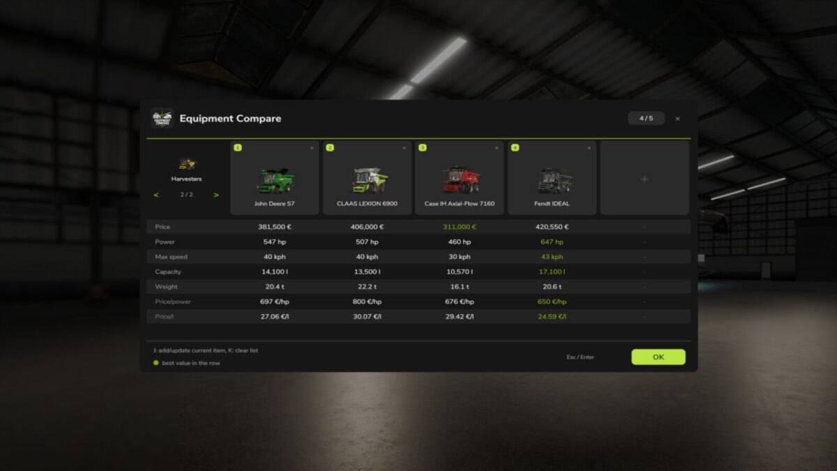 Equipment Compare v 1.0.3.0