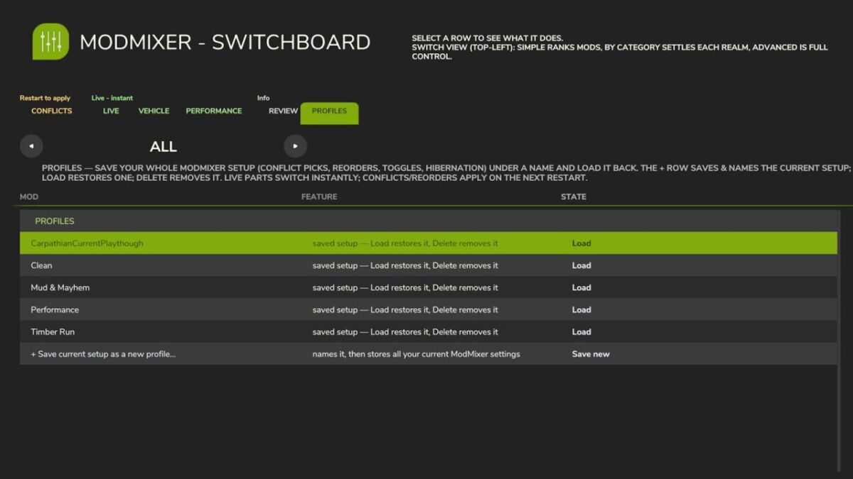 Mod Mixer v 1.4.2.1