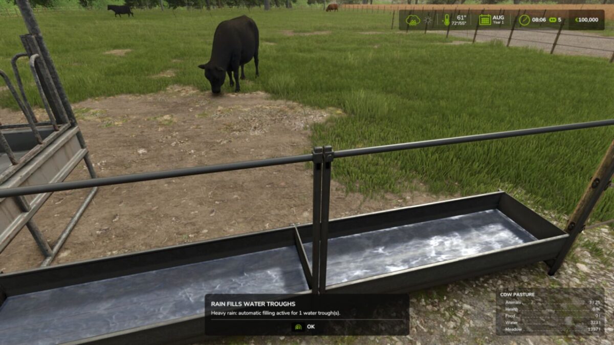 Rain Fills Water Troughs v 1.0