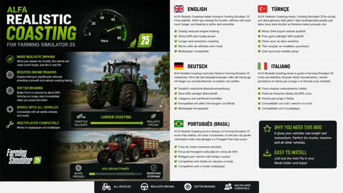 Realistic Coasting v 1.0.4.0