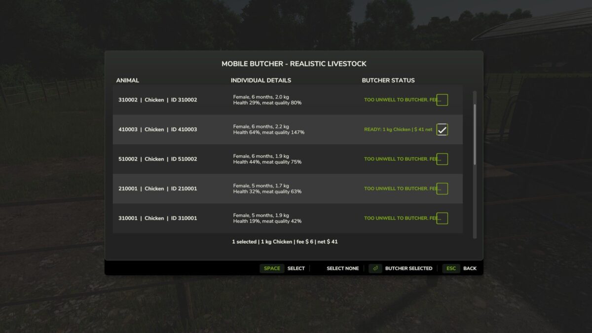 Mobile Butcher – Realistic Livestock Addon v 1.1.0.6