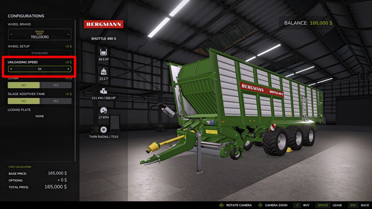 Adjustable Unloading Speed v 1.1