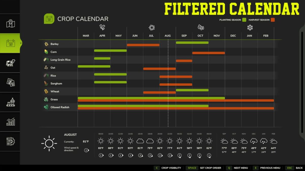 Crop Calendar Filter v 1.0