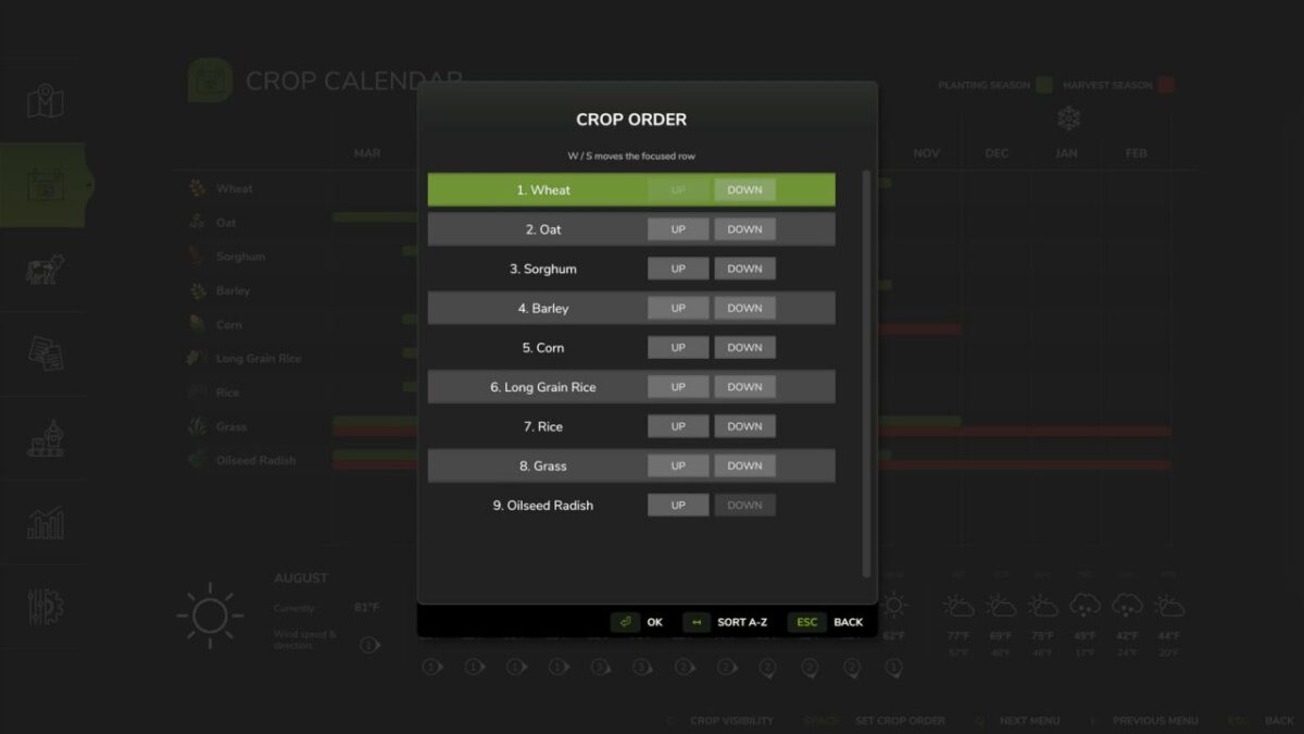 Crop Calendar Filter v 1.0