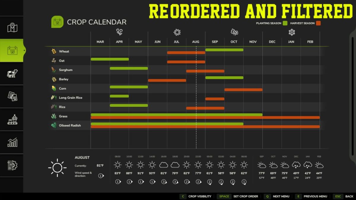 Crop Calendar Filter v 1.0