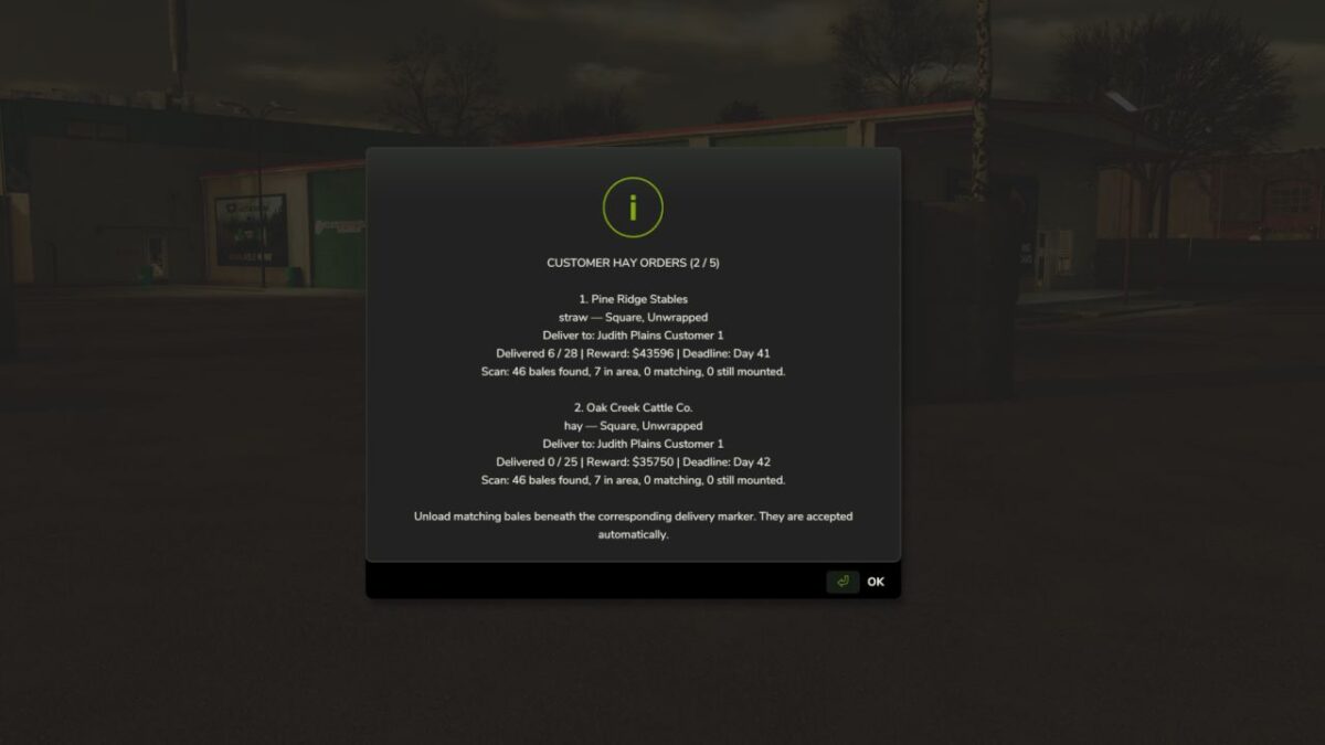 Custom Hay Orders v 0.9.8.6 BETA