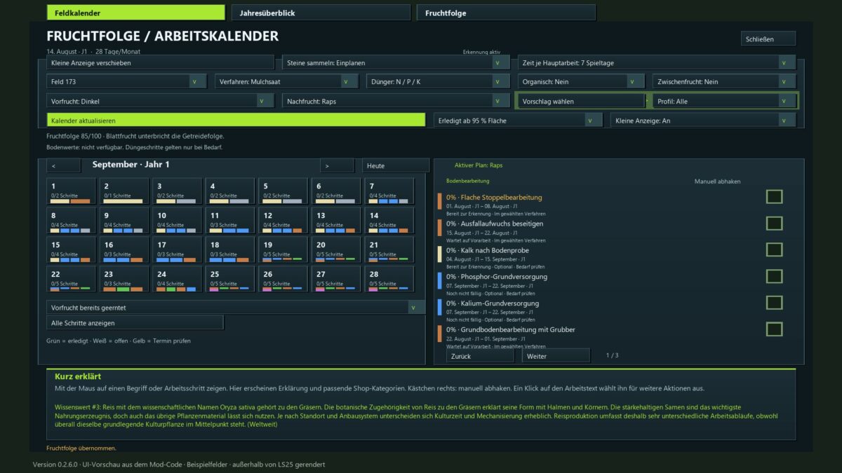 Crop Rotation Calendar v0.2.6.0 BETA 2
