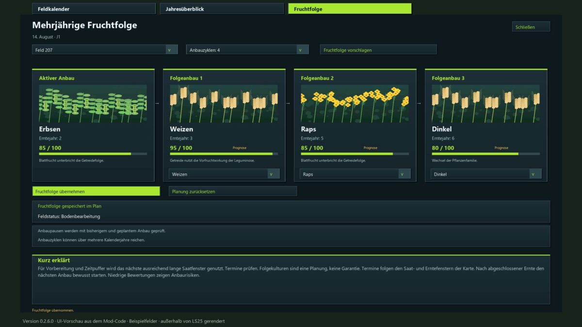 Crop Rotation Calendar v0.2.6.0 BETA 2