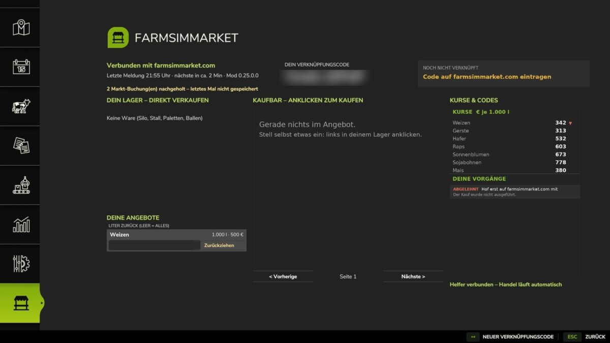 FarmSimMarket – Player Market & Rankings v 0.27