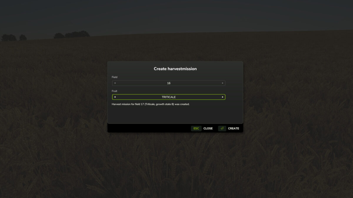 Harvestmission Creator v1.0.0.0